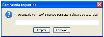 Password dispositivo seguridad